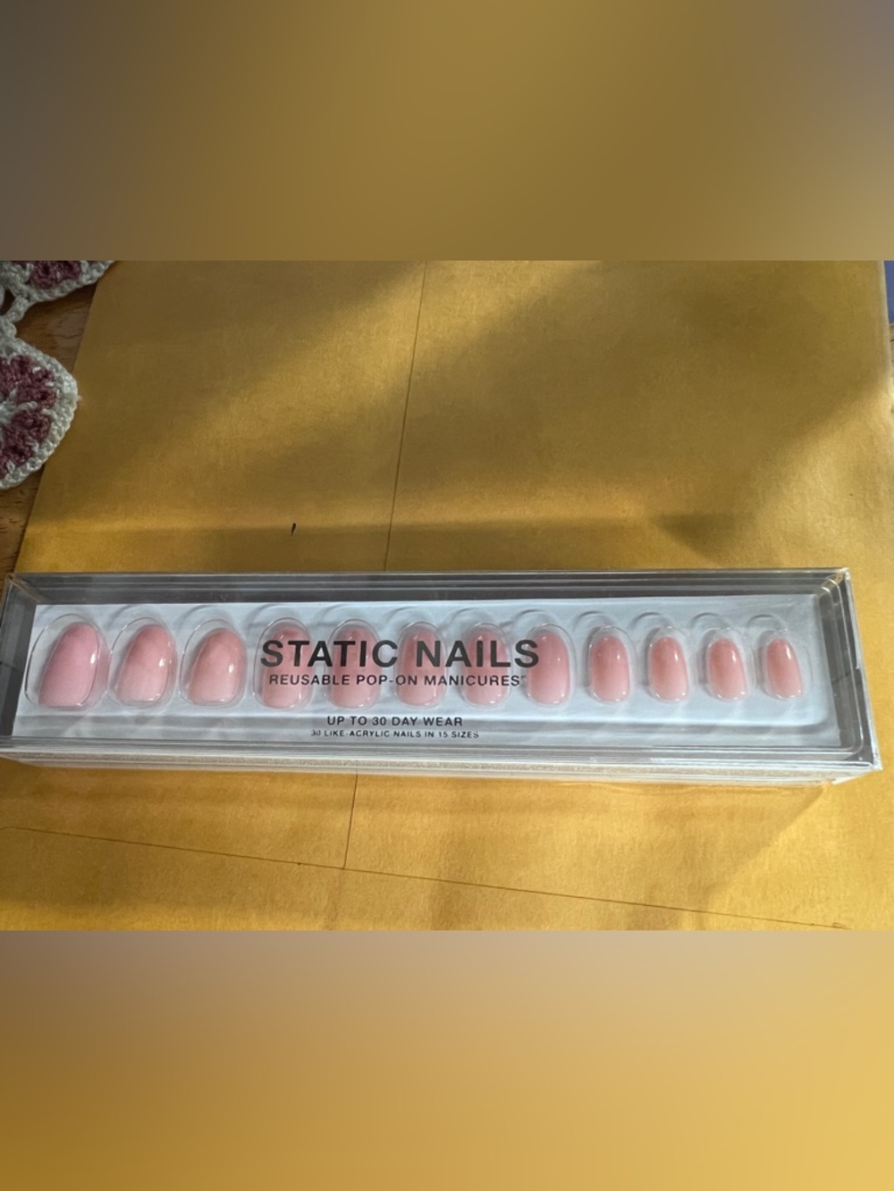 Static Nails Reusable Pop-On Manicures - Soft Pink